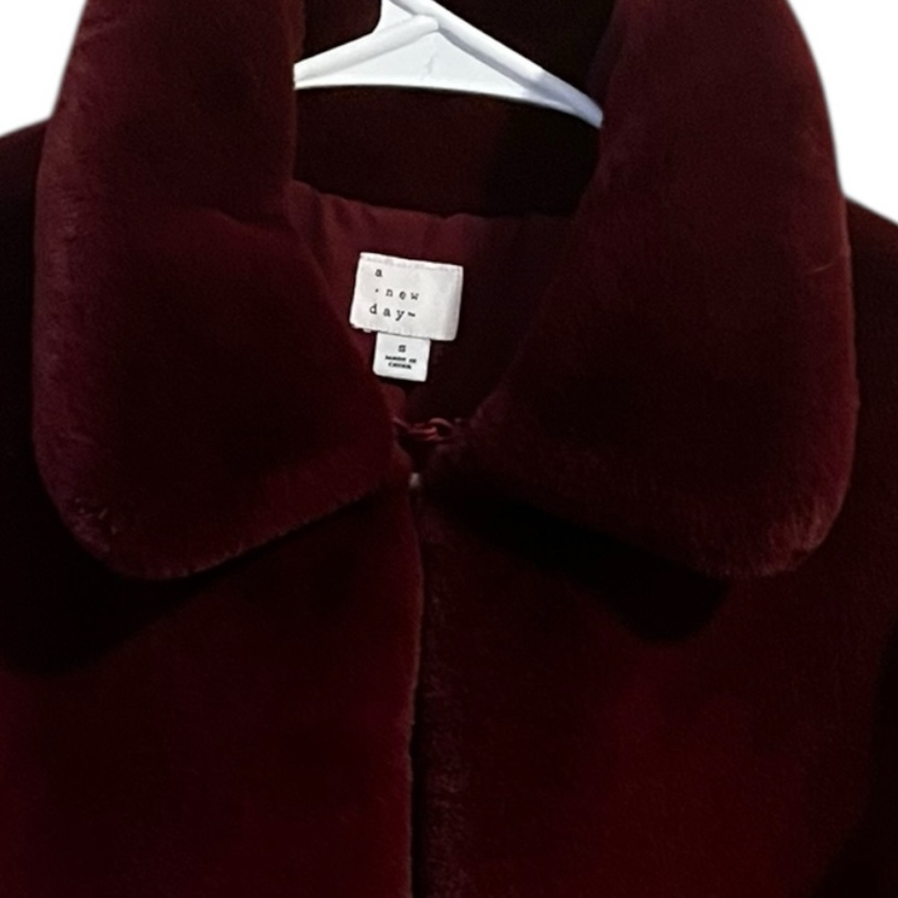 a new day Deep Red Teddy Jacket - Picture 4 of 4